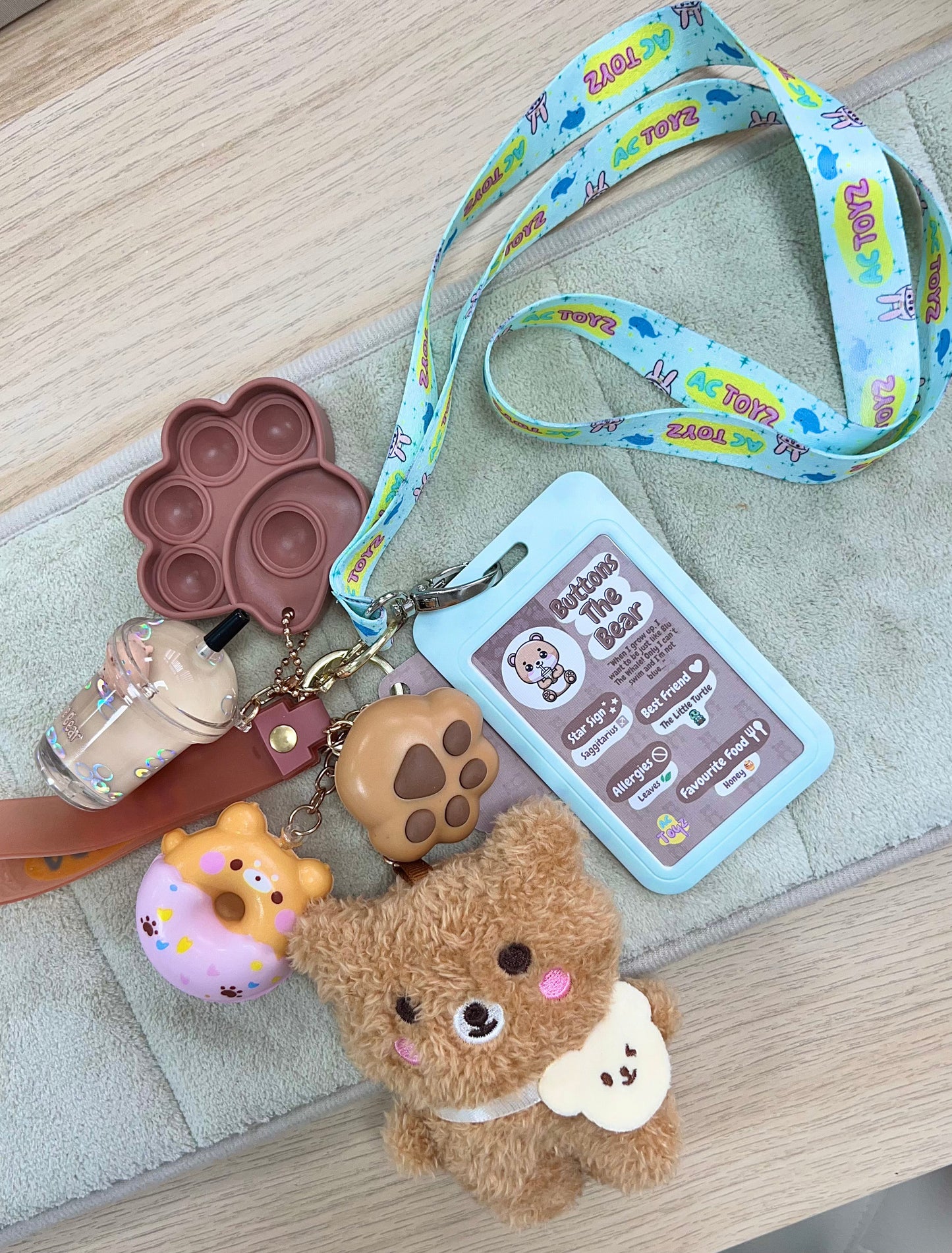 Buttons the Bear Comfort Keychain® 🐻